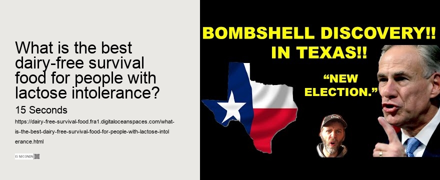 What is the best dairy-free survival food for people with lactose intolerance?